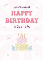 Birthday Wishing Card vector