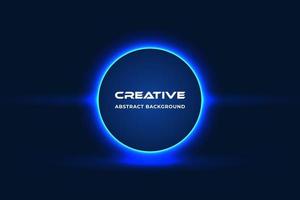 Blue eclipse flare abstract background. vector