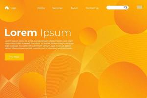 Modern geometric background for web landing page template. vector