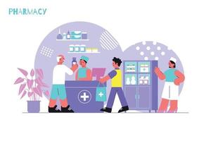 Pharmacy Flat Background vector