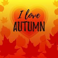 Autumn banner with maple leaves. Place for text. Vector illustration