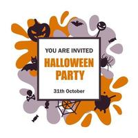 Colorful cute Halloween design vector