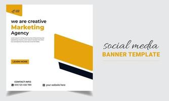 Creative marketing social media banner template design. vector