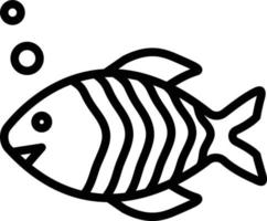 icono de línea para peces vector