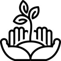 icono de línea para planta vector