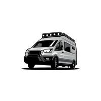 motor home - camper van isolated vector design