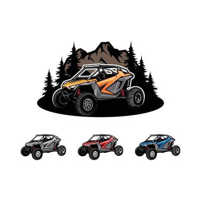 adventure utv atv buggy isolated vector