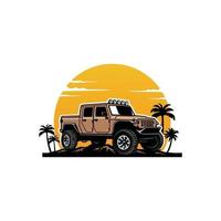 off road SUV truck isolated vector