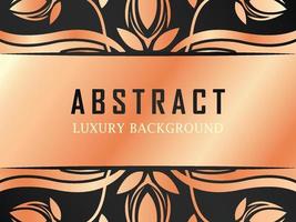 Abstract Luxury Rose Gold Ornamental background vector