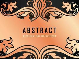 Abstract Luxury Rose Gold Ornamental background vector