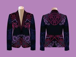 Vector Decorative Blazer Design