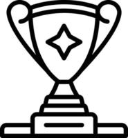 Line icon for trophy vector