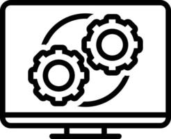 Line icon for operation process vector