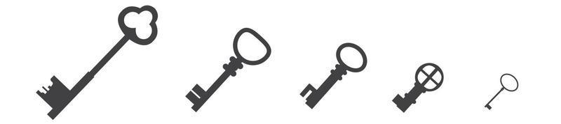 Set of key. Vector illustration