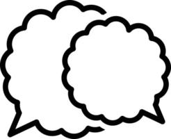 Line icon for speech bubble vector