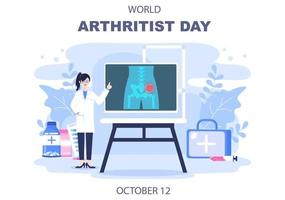 Ilustración de vector de día mundial de la artritis