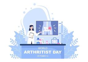 Ilustración de vector de día mundial de la artritis