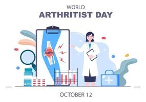 Ilustración de vector de día mundial de la artritis