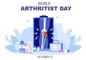 Ilustración de vector de día mundial de la artritis