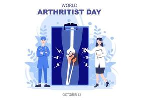 Ilustración de vector de día mundial de la artritis