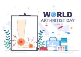 World Arthritis Day Vector Illustration