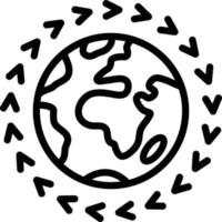 Line icon for worldwide vector