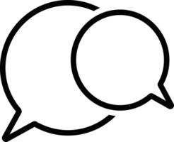 Line icon for speech bubble vector