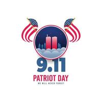 September 11  patriot day in usa vector