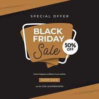 black friday sale banner template vector