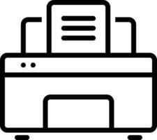 Line icon for printer vector
