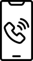 icono de línea para llamada telefónica vector