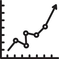 Line icon for line graph vector