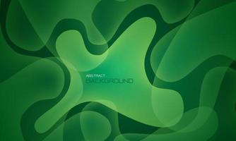 Abstract green fluid liquid geometric technology futuristic background vector