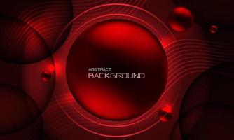 Abstract red circle liquid geometric technology futuristic background vector