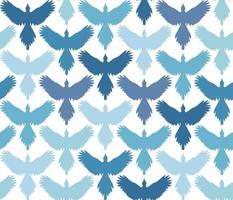 Seamless pattern, bird with spread wings vector