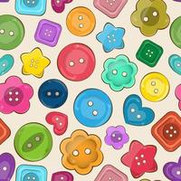 Vector seamless pattern with cute bright colorful vector buttons