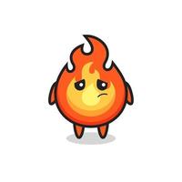 the lazy gesture of fire cartoon character vector