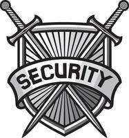 Metallic Security Shield vector