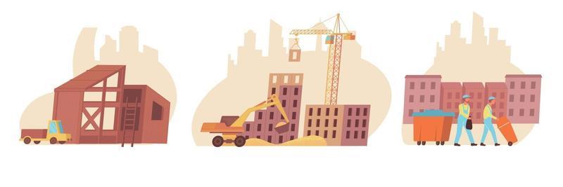 Construction Site Compositions Set
