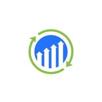 continuous growth and improvement icon vector