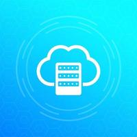 mainframe, hosting or cloud storage vector icon