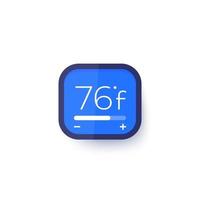 smart thermostat, temperature control, vector design