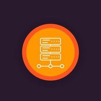 server vector icon, linear