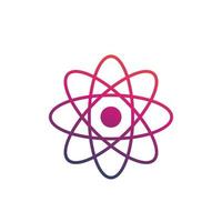 atom icon on white vector