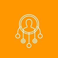 delegation, multitasking vector icon, linear style