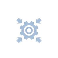 Integration concept vector icon with cogwheel