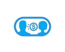 money transfer, payment icon vector