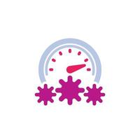 virus meter, high level icon on white vector