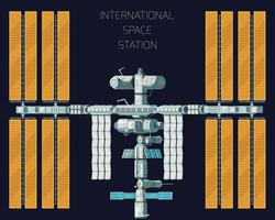 concepto de estación espacial internacional orbital vector