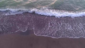 Top view of sea waves video